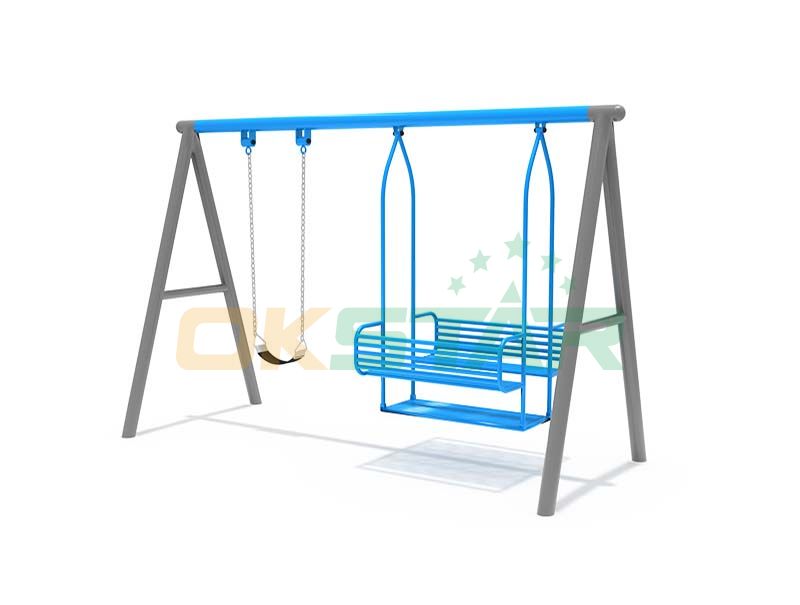 outdoor commercial swing set with chair