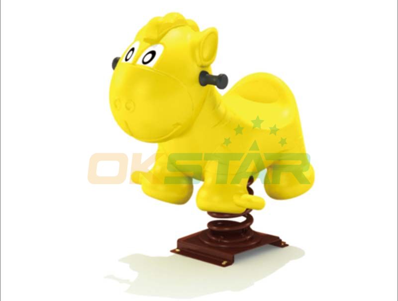 yellow cute dog playground spring rider china Playground