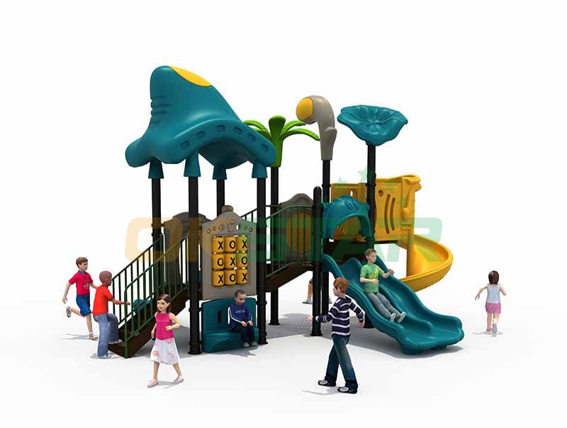 Plastic straight slides for kids