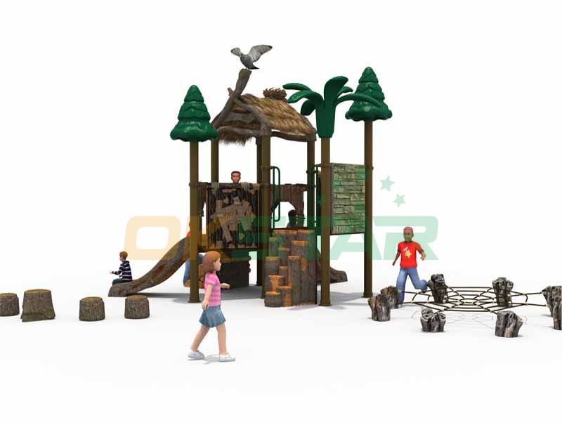 New spider design foot pier forest style for mini playground equipment safe play