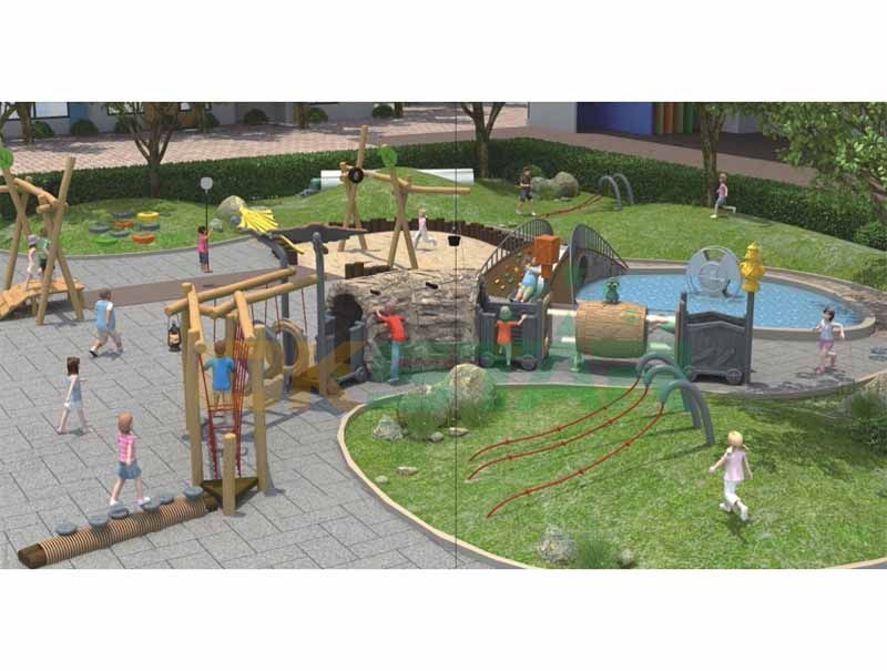 garden plastic playground slide with all kids exercise event for children