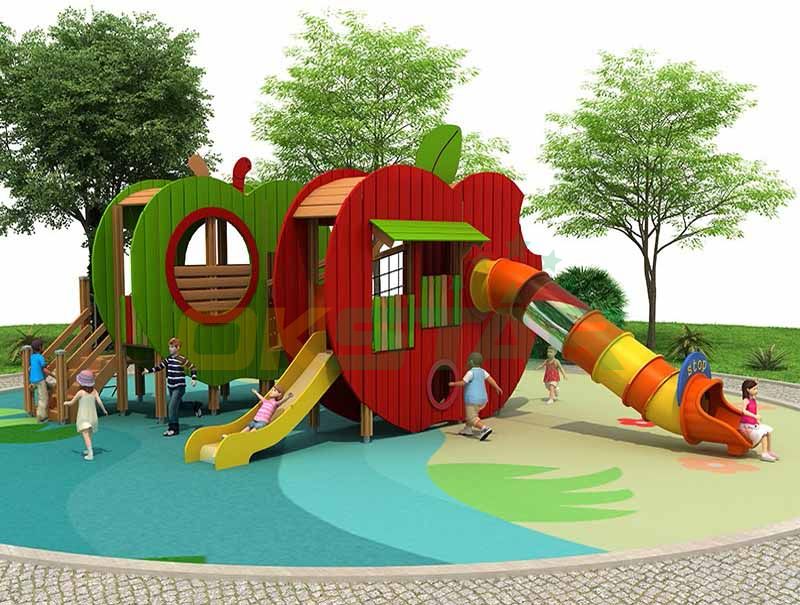 wooden outdoor playground