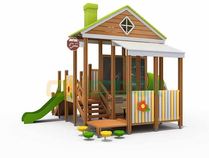 children wooden playground outdoor