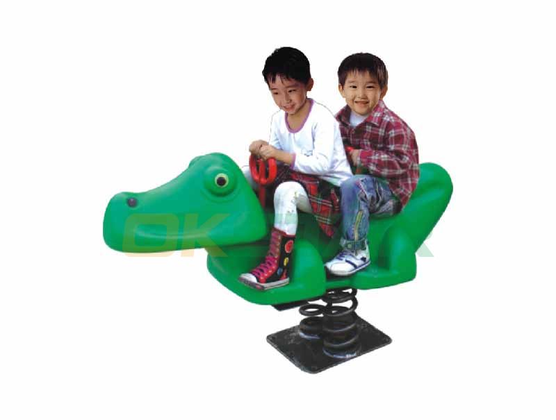 The Double Seat green animal spring rocker